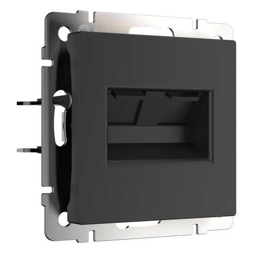 Компьютерная розетка Werkel Ethernet RJ-45 WL08-RJ45+RJ45 a033767 черный в Аксон