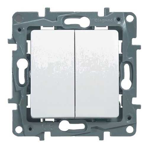 Legrand Переключатель Legrand ETIKA 10AХ 2 клавиши белый 672212 в Аксон