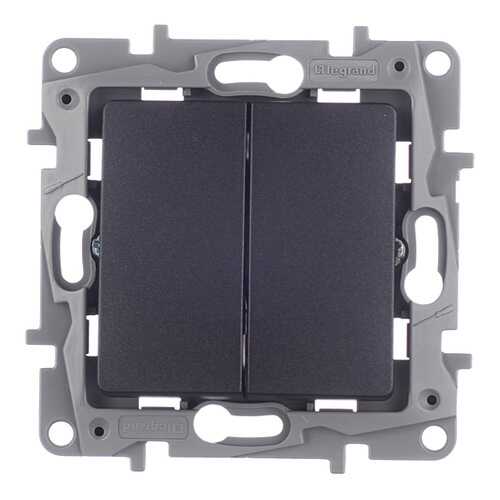 Legrand Переключатель Legrand Etika 10AX двухклавишный антрацит 672612 в Аксон