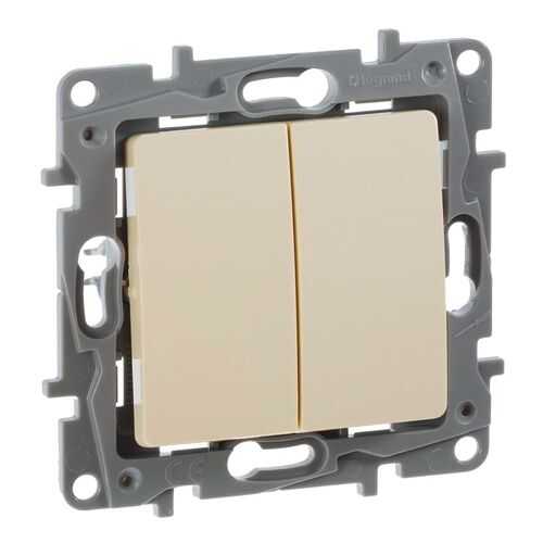 Legrand Переключатель Legrand Etika 10AX двухклавишный слоновая кость 672312 в Аксон