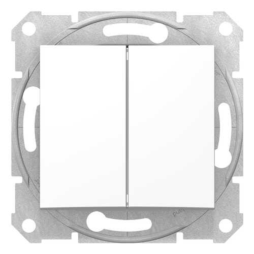 Механизм переключателя СП Schneider Electric Sedna, двухклавишный, белый в Аксон