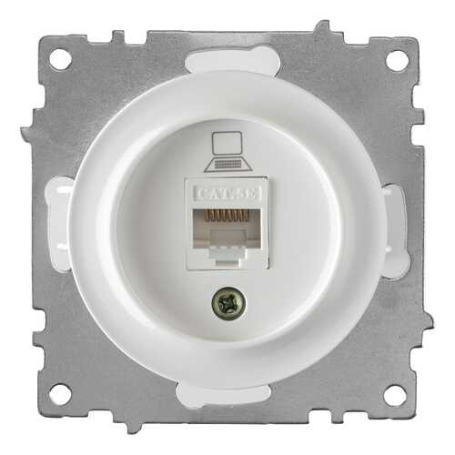 Механизм розетки компьютерной OneKeyElectro, серия Florence, 1xRJ45 cat 5e, белый в Аксон