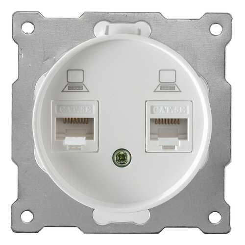 Механизм розетки компьютерной OneKeyElectro, серия Florence, RJ45 белый в Аксон
