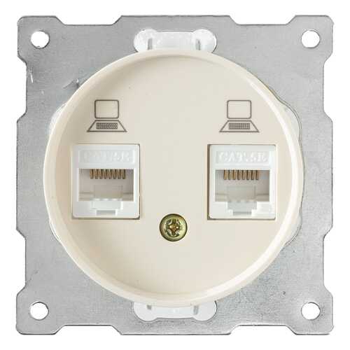 Механизм розетки компьютерной OneKeyElectro, серия Florence, RJ45 бежевый в Аксон