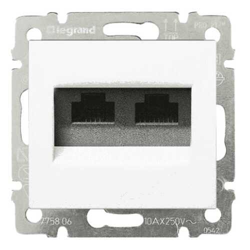 Механизм розетки Legrand VALENA, 2xRJ45, 5Е, UTP, белый, артикул 774231 в Аксон