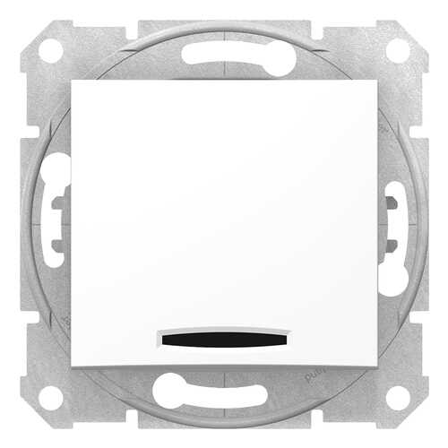 Механизм выключателя СП Schneider Electric Sedna, одноклавишный, белый с синим индикатором в Аксон