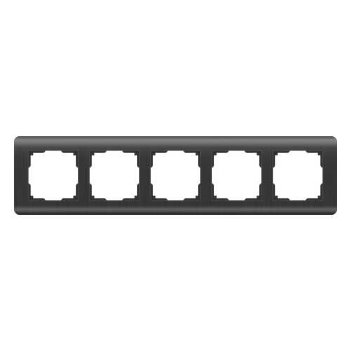 Рамка из пластика на 5 постов Stream графит Werkel WL12-Frame-05 в Аксон