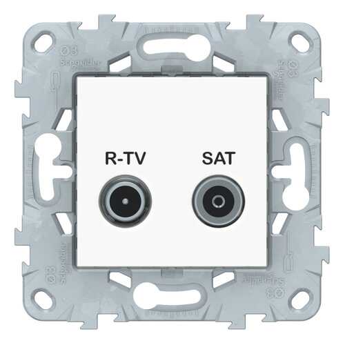 SE Unica New Белая Розетка R-TV/SAT, проходная в Аксон