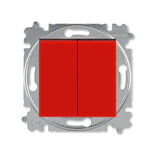 Выключатель ABB EPJ Levit краcный, дымчатый чёрный 2-клавишный в Аксон