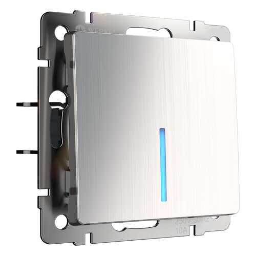 Выключатель Werkel WL02-SW-1G-LED глянцевый никель в Аксон