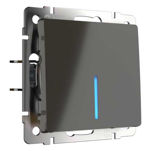 Выключатель Werkel WL07-SW-1G-LED серо-коричневый в Аксон