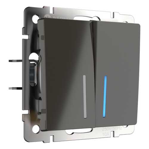 Выключатель Werkel WL07-SW-2G-2W-LED серо-коричневый в Аксон