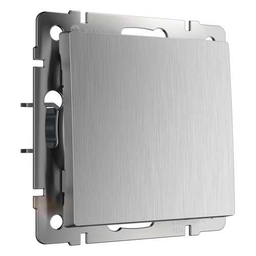 Выключатель Werkel WL09-SW-1G-2W cеребряный рифленый в Аксон