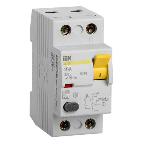 УЗО IEK ВД1-63 2Р 40А 30мА в Аксон