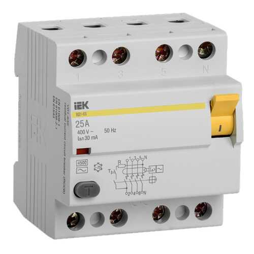 Выключатель IEK ВД1-63 4Р 25А 30мА в Аксон