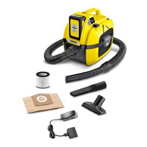 Аккумуляторный строительный пылесос Karcher WD 1 Comapct Set ЗУ в комплекте 1.198-301.0 в Аксон