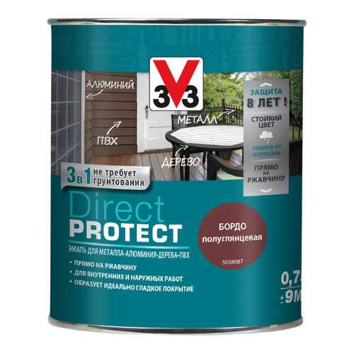 Эмаль Direct Protect V33 бордо, 0.75л в Аксон