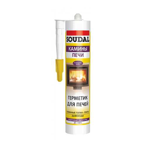 Печной герметик SOUDAL 280 мл черный в Аксон