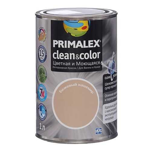 Краска для внутренних работ Primalex Clean&Color 1л Бежевый Кашемир, 420202 в Аксон