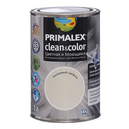 Краска для внутренних работ Primalex Clean&Color 1л Бежевый Шифон, 420200 в Аксон