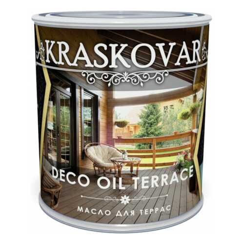Масло для террас Kraskovar Deco Oil Terrace Бургундия 0,75л в Аксон