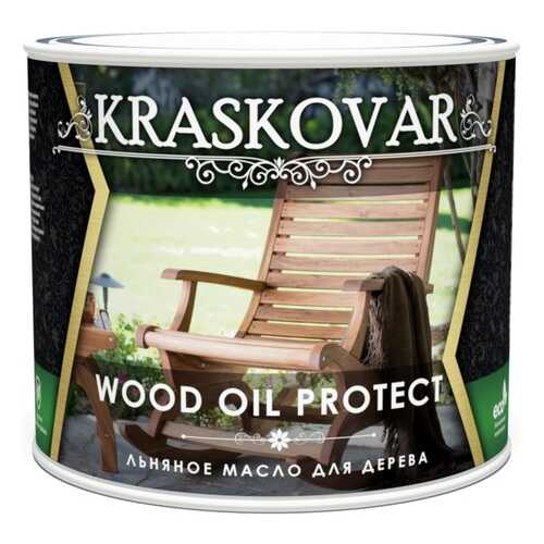 Масло льняное для дерева Kraskovar Wood Oil Protect 0,75 л в Аксон