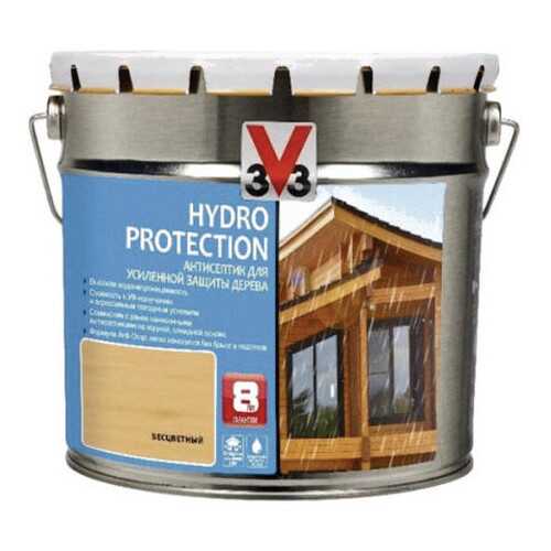 Пропитка для дерева V33 HYDRO PROTECTION полуглянец Белый 2,5л. в Аксон
