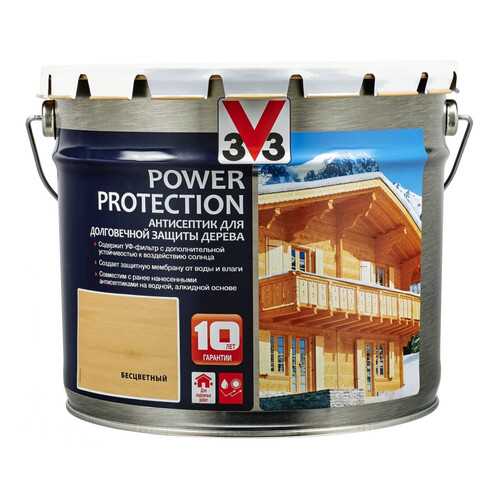 V33 Power Protection антисептик для долговечной защиты дерева 9 л, Цвет бесцветный в Аксон