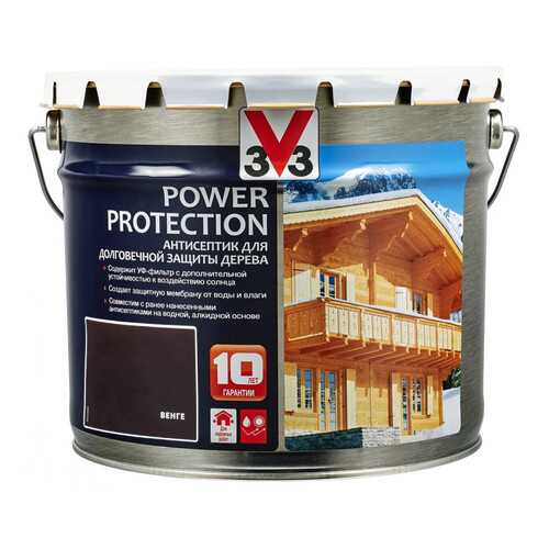 V33 Power Protection антисептик для долговечной защиты дерева 9 л, Цвет венге в Аксон