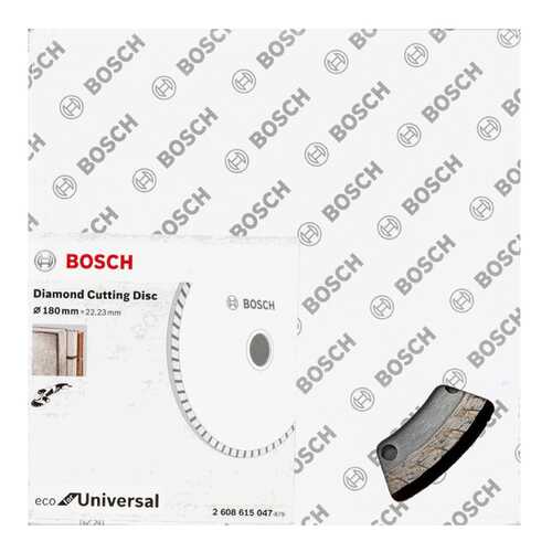 Диск алмазный отрезной Bosch ECO Univ,Turbo 180-22,23 2608615047 в Аксон