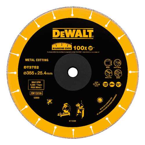 Диск алмазный отрезной по прочим материалам DeWALT DT3752-QZ в Аксон