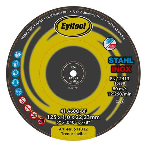 Диск отрезной по стали Eyltool 51 131 2 в Аксон