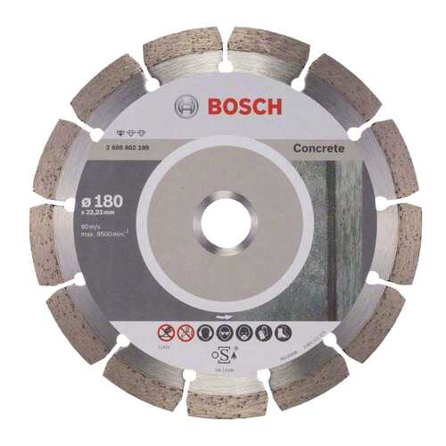 Круг отрезной алмазный Bosch Concrete 180x22.23мм (2608602199) в Аксон