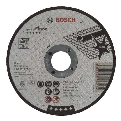 Отрезной круг Bosch Best по нерж 125x2,5, прям 2608603504 в Аксон