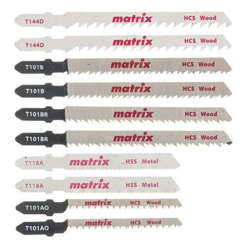 Пилки для лобзика MATRIX T-SET1003 78247 в Аксон