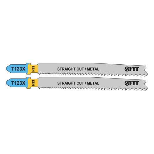 Пилки для лобзиков по алюминию и цв.мет, 100/74 мм, (T123X), 2 шт. FIT 40978 в Аксон