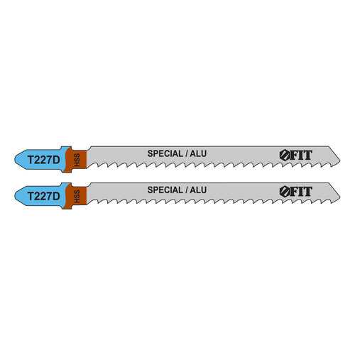 Пилки для лобзиков по металлу и полимерам, 100/74/3 мм (T227D), 2 шт. FIT 40977 в Аксон