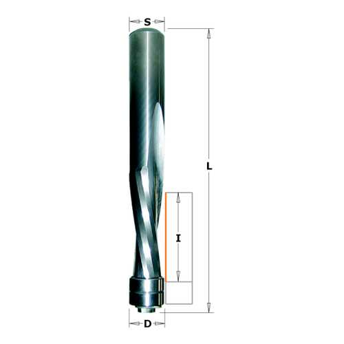 Фреза спиральная монолитная 12,7x50,8x114 Z=2 S=12,7 RH CMT 192.507.11B в Аксон