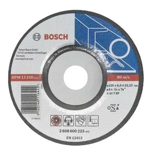 Круг обдирочный Bosch A 30 T BF 125x6x22.23мм металл (2608600223) в Аксон