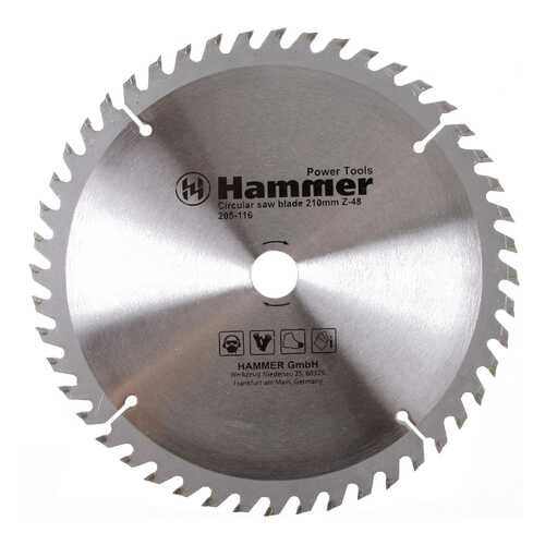 Диск пильный Hammer Flex 205-116 CSB WD 210мм*48*20/16мм по дереву 30666 в Аксон