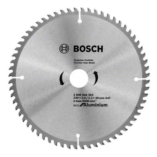 Диск по дереву Bosch ECO ALU/Multi 230x30-64T 2608644392 в Аксон