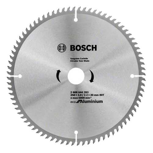 Диск по дереву Bosch ECO ALU/Multi 250x30-80T 2608644393 в Аксон