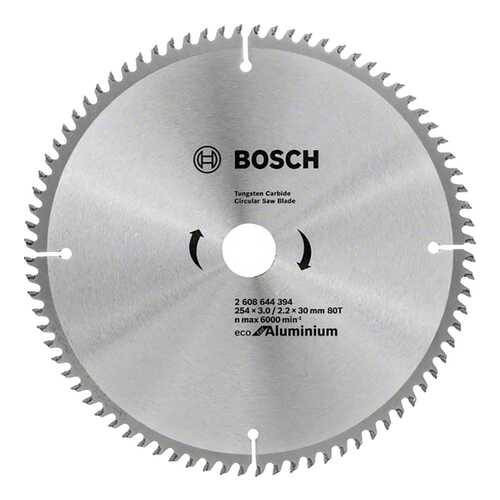 Диск по дереву Bosch ECO ALU/Multi 254x30-80T 2608644394 в Аксон