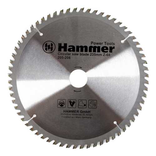 Диск по ламинату для дисковых пил Hammer Flex 205-208 CSB PL (30679) в Аксон
