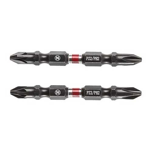 Бита Hammer Flex 203-177 PH-2*PZ-2 двусторонняя 65мм, 2шт, 362947 в Аксон