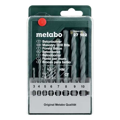 Набор сверл по бетону/камню для дрелей, шуруповертов metabo 627182000 в Аксон