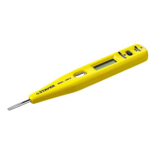 Тестер напряжения Stayer MASTER цифровой со световым индикатором, 12-220В, 125мм в Аксон