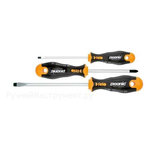 Felo Набор отверток Ergonic 3 шт в упаковке 40093118 в Аксон