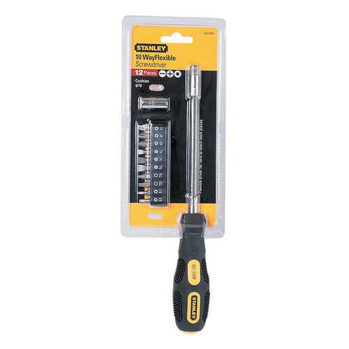 Набор Stanley 0-62-508 отвертка с гибк.стерж.+12 вст. (РН. T, SW, шлиц) в Аксон