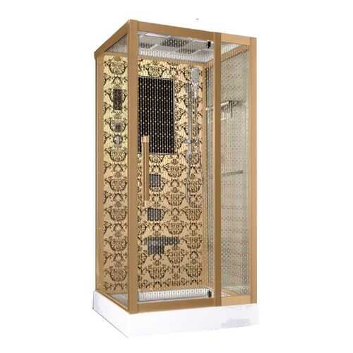 Душевая кабина Niagara Lux NG-7714G 100x90x215, золото с узором в Аксон